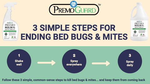 3 simple steps for ending bed bugs & mites with premo guard