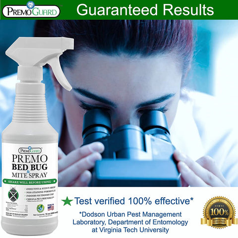 Bed Bug & Mite Killer - 16 oz - All Natural Non-Toxic - By Premo Guard - Premo Natural Products 