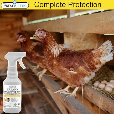 Poultry Spray 16 oz - Plant Based All Natural Non-Toxic - By Premo Guard - Premo Natural Products 