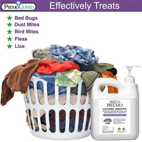 Bed Bug & Mite Killer Laundry Additive - 64 oz - All Natural Non-Toxic - By Premo Guard - Premo Natural Products 