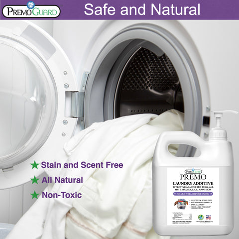 Bed Bug & Mite Killer Laundry Additive - 64 oz - All Natural Non-Toxic - By Premo Guard - Premo Natural Products 