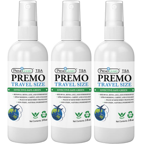 Bed Bug & Mite Killer Spray – Travel Size – All Natural Non-Toxic - By Premo Guard - Premo Natural Products 