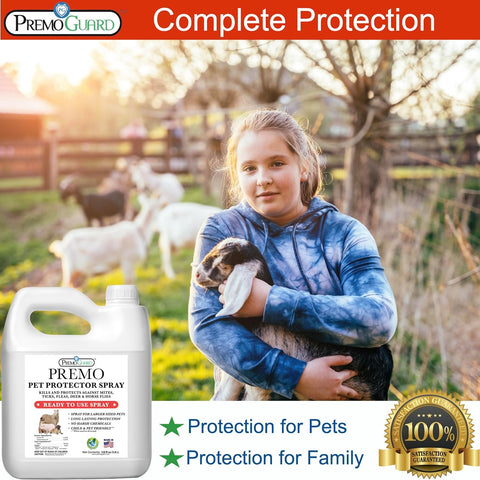 Pet Protector 128 oz - Plant Based All Natural Non-Toxic - By Premo Guard - Premo Natural Products 
