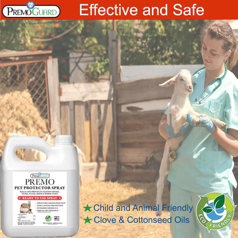 Pet Protector 128 oz - Plant Based All Natural Non-Toxic - By Premo Guard - Premo Natural Products 