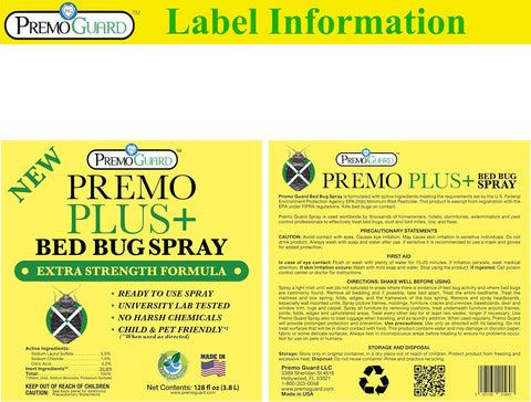 Bed Bug Plus - 128 oz - All Natural Non-Toxic - By Premo Guard - Premo Natural Products 