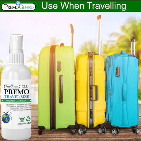 3 PACK - 3 oz Travel Size Bed Bug & Mite Killer Spray – Natural Non-Toxic - By Premo Guard - Premo Natural Products 