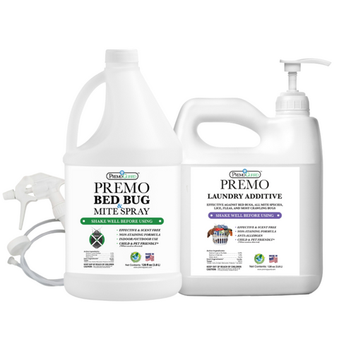Premo Bed Bug and Mite Killer 128 oz & Premo Laundry Additive 128 oz Bundle and Save 20% - Premo Natural Products 