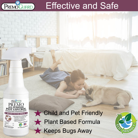 All Purpose Pest Control Spray - 32 oz -Plant Based All Natural Non-Toxic - By Premo Guard - Premo Natural Products 