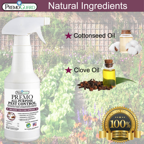 All Purpose Pest Control Spray - 32 oz -Plant Based All Natural Non-Toxic - By Premo Guard - Premo Natural Products 