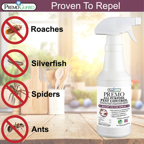 All Purpose Pest Control Spray - 32 oz -Plant Based All Natural Non-Toxic - By Premo Guard - Premo Natural Products 