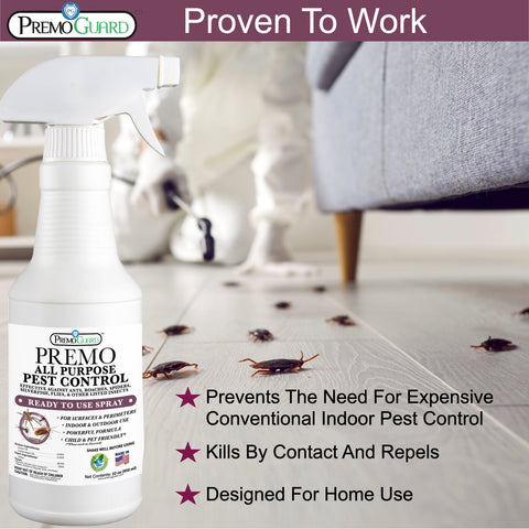 All Purpose Pest Control Spray - 32 oz -Plant Based All Natural Non-Toxic - By Premo Guard - Premo Natural Products 