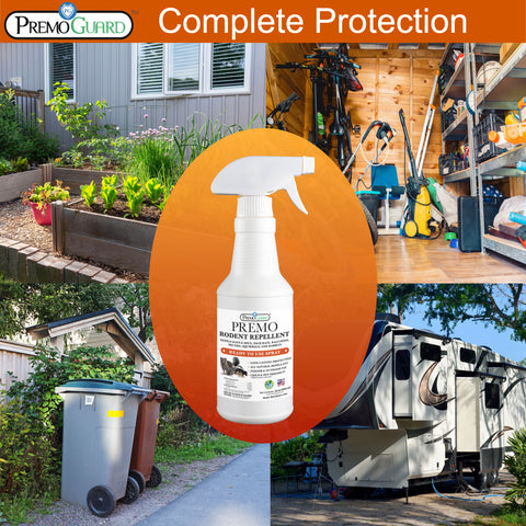 Rodent Repellent Spray - 32 oz - Plant Based All Natural Non-Toxic - By Premo Guard - Premo Natural Products 