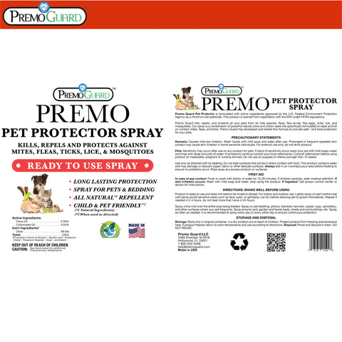 Pet Protector - Plant Based All Natural Non-Toxic - By Premo Guard - Premo Natural Products 
