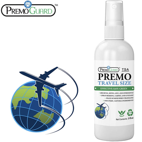 Bed Bug & Mite Killer Spray – Travel Size – All Natural Non-Toxic - By Premo Guard - Premo Natural Products 