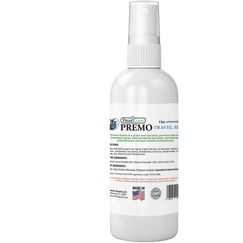 Bed Bug & Mite Killer Spray – Travel Size – All Natural Non-Toxic - By Premo Guard - Premo Natural Products 