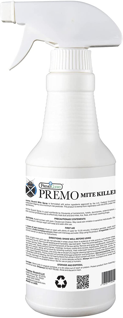 Mite Killer Spray 32 oz - All Natural Non-Toxic - By Premo Guard - Premo Natural Products 