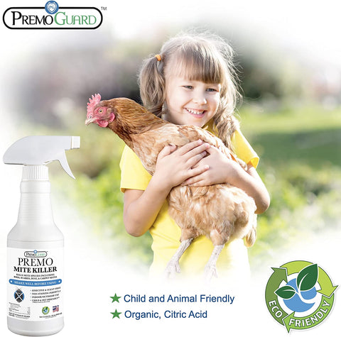 Mite Killer Spray 32 oz - All Natural Non-Toxic - By Premo Guard - Premo Natural Products 