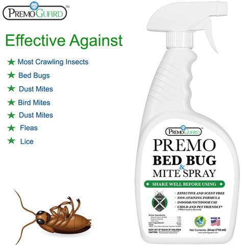 Bed Bug & Mite Killer - 24 oz - All Natural Non Toxic - By Premo Guard - Premo Natural Products 