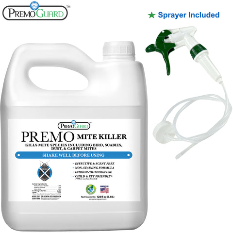 Mite Killer Spray 128 oz - All Natural Non-Toxic - By Premo Guard - Premo Natural Products 
